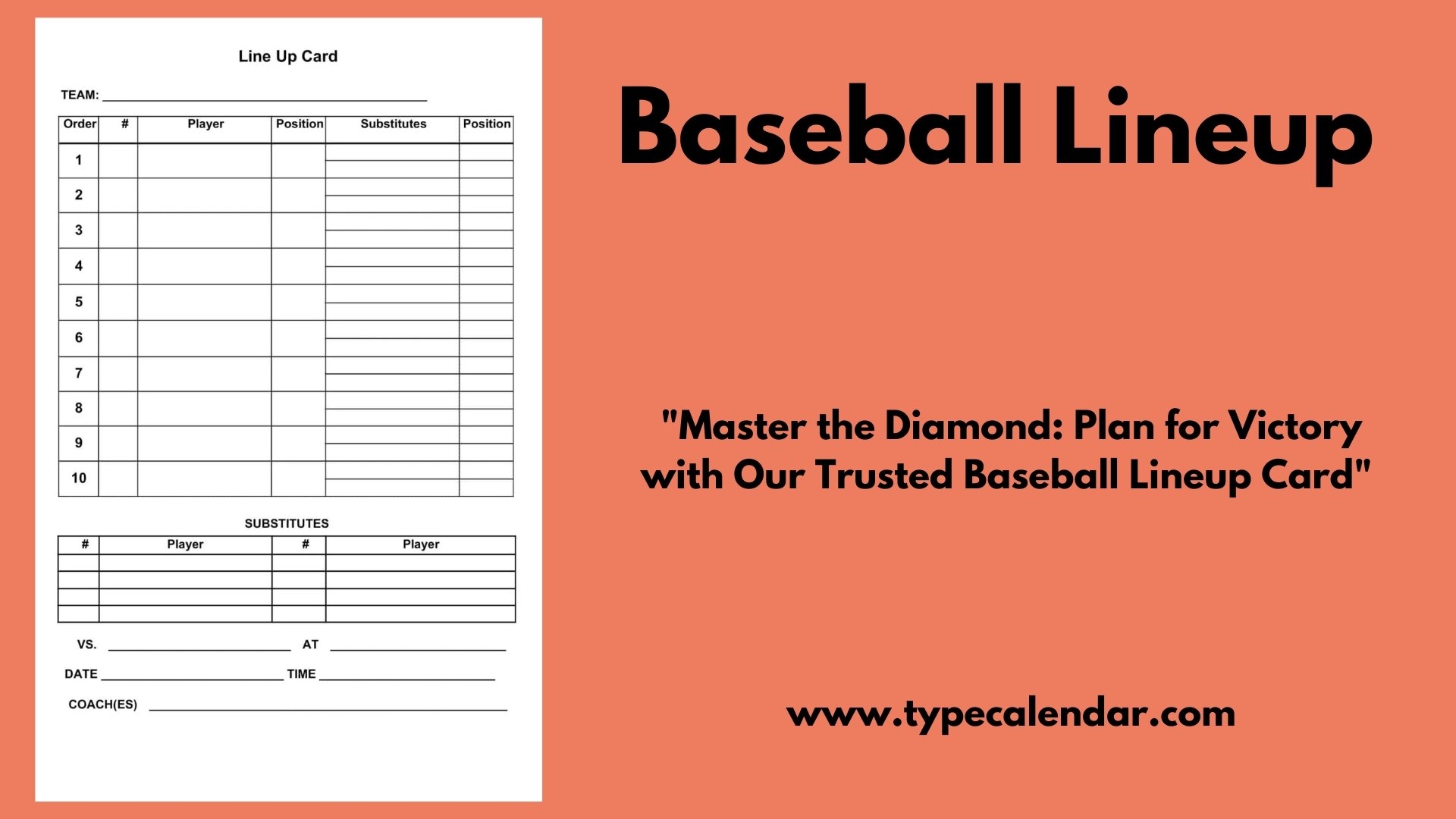 Free Printable Baseball Depth Chart