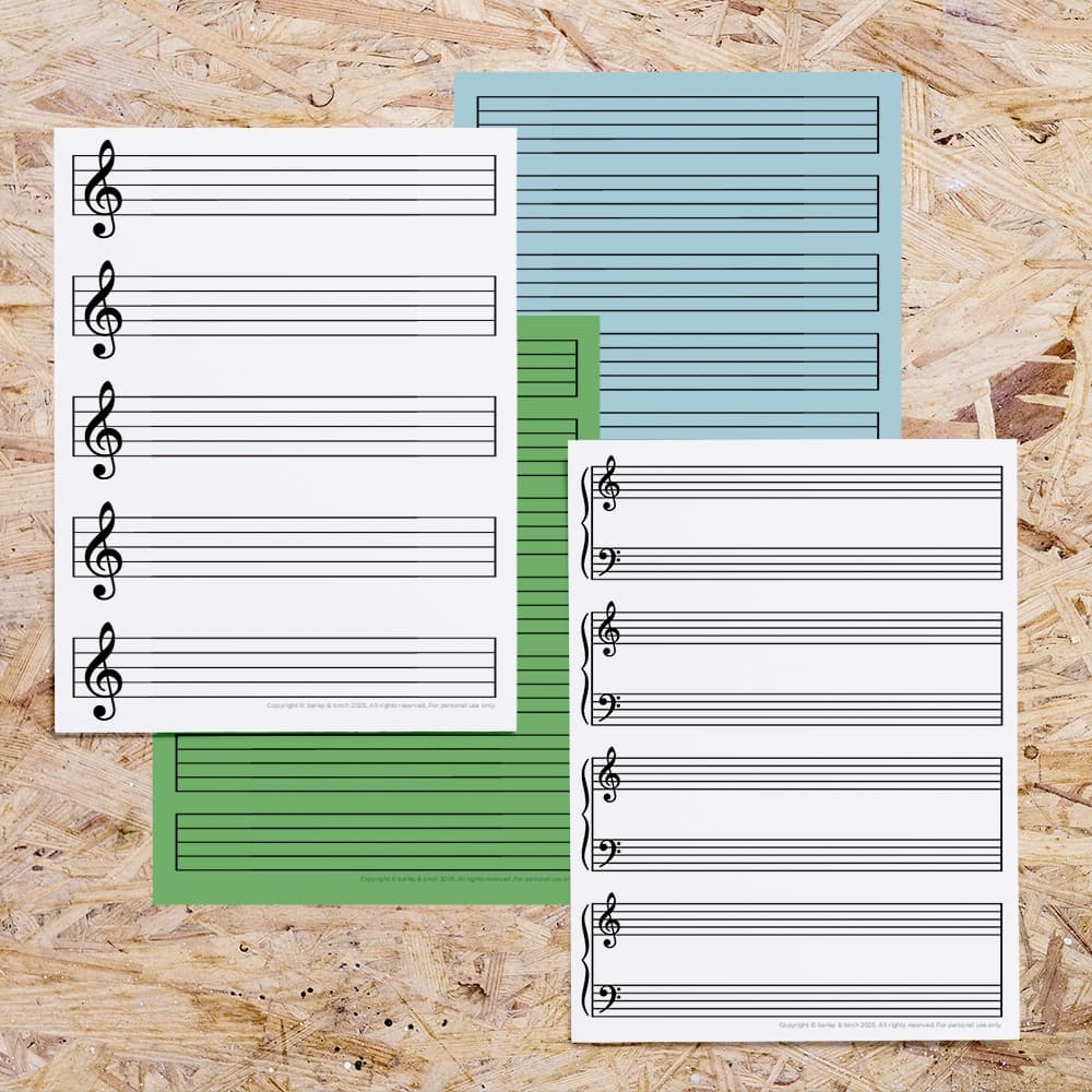 Blank Sheet Music Paper Printable