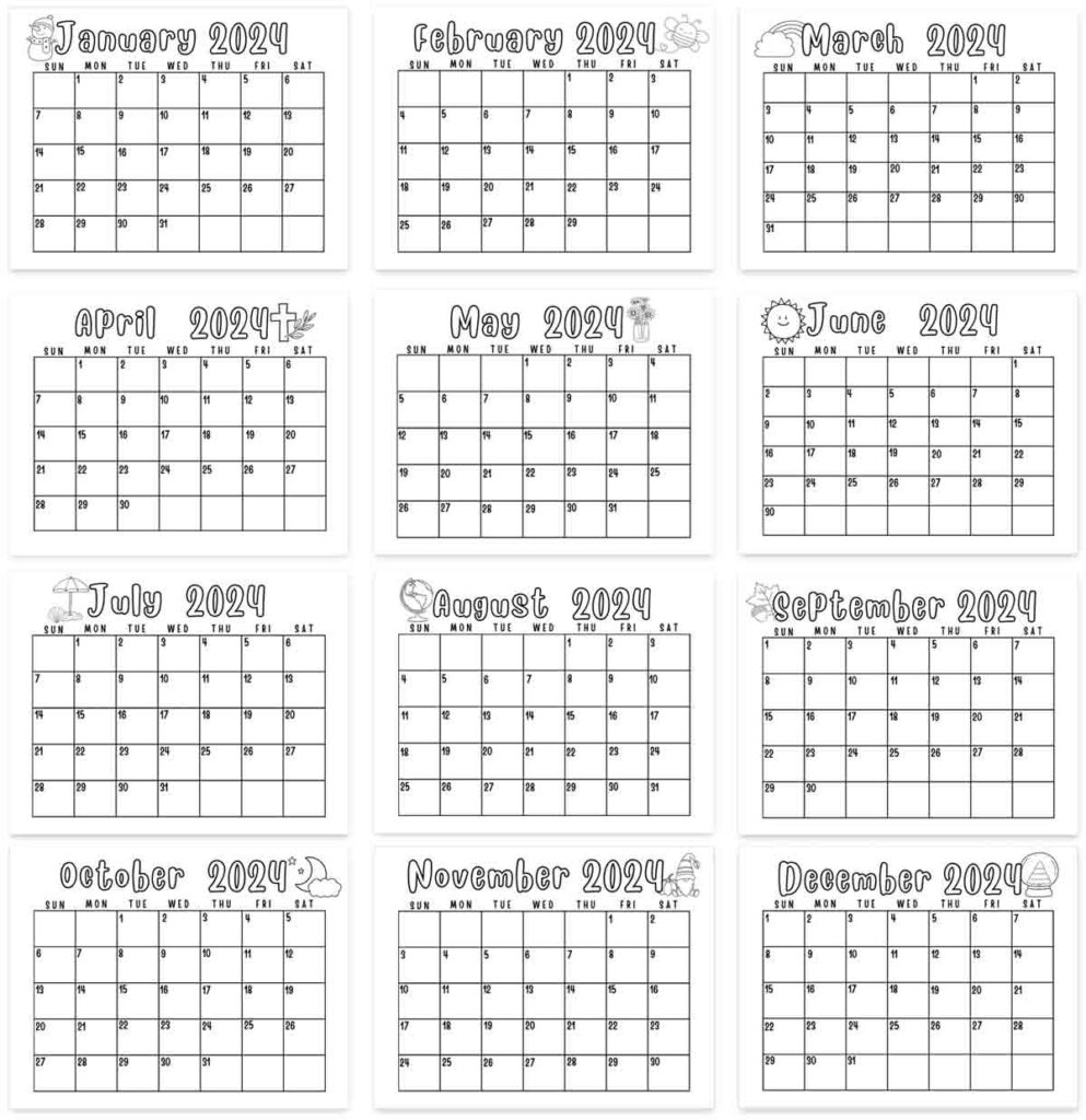 Free Printable Calendar For Kids Dated And Undated 2024 2025 MindyMakes