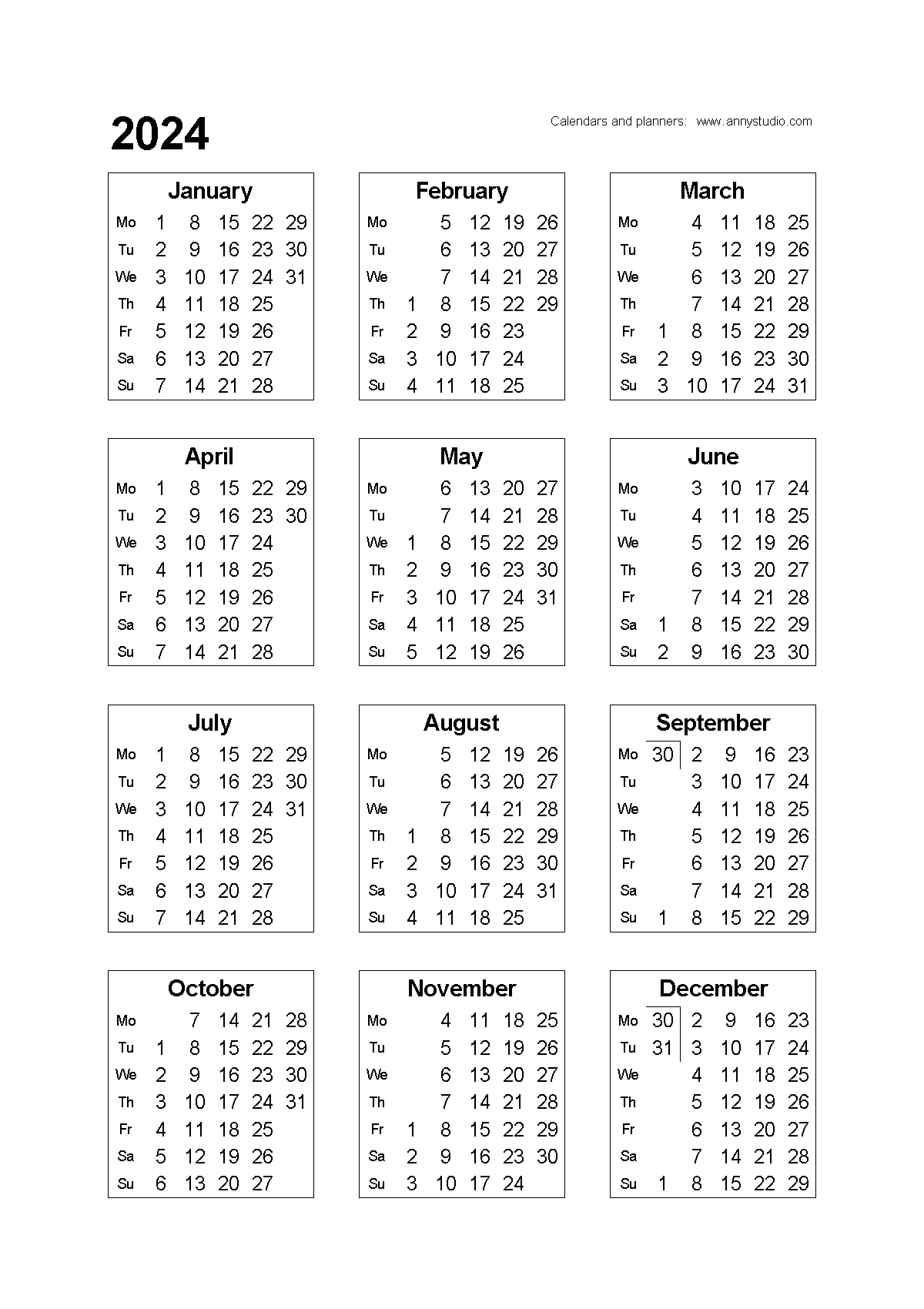 Calendar Lab Free Printable
