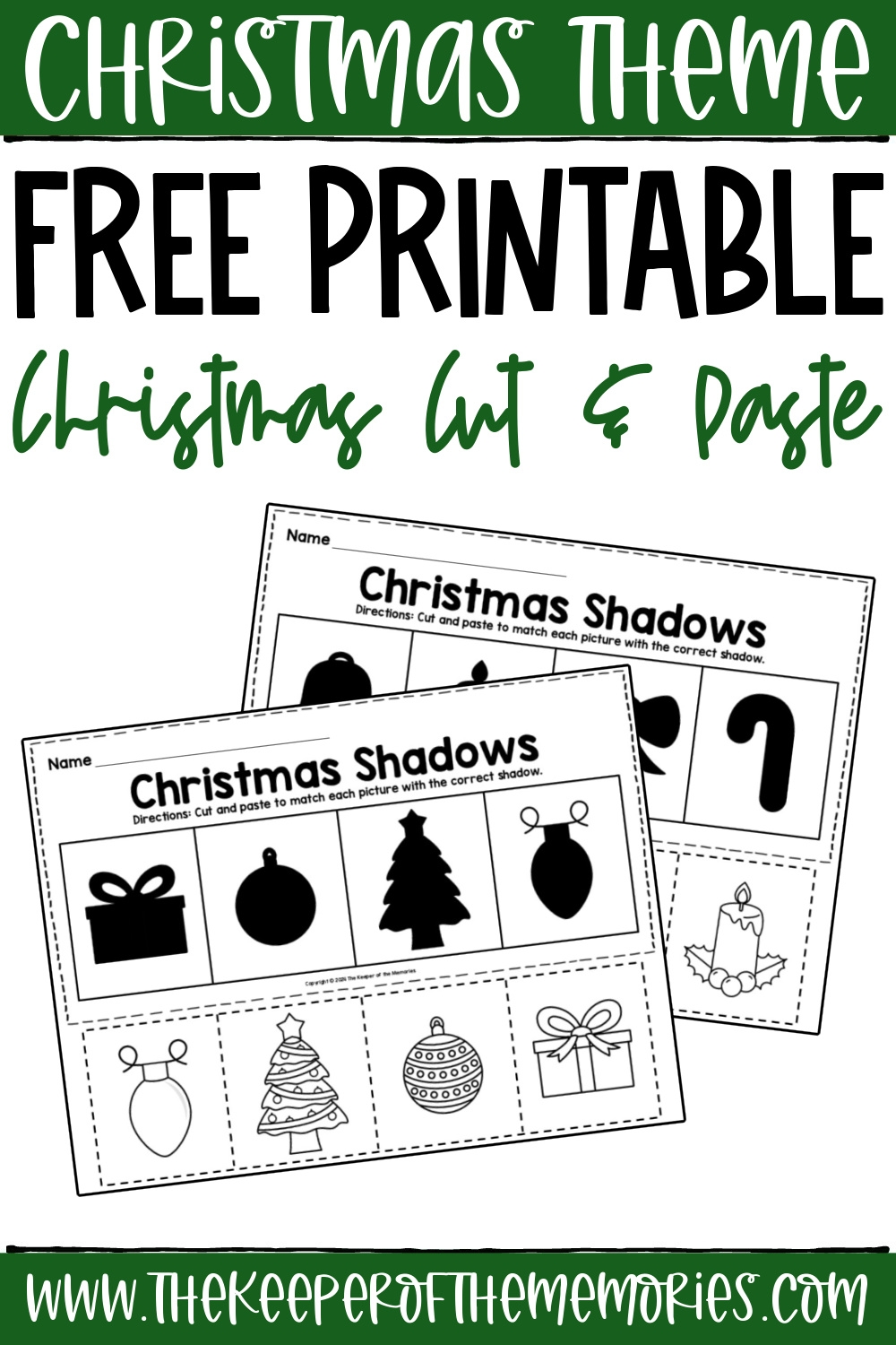 Free Printable Christmas Cutting Activities For Preschoolers The Keeper Of The Memories
