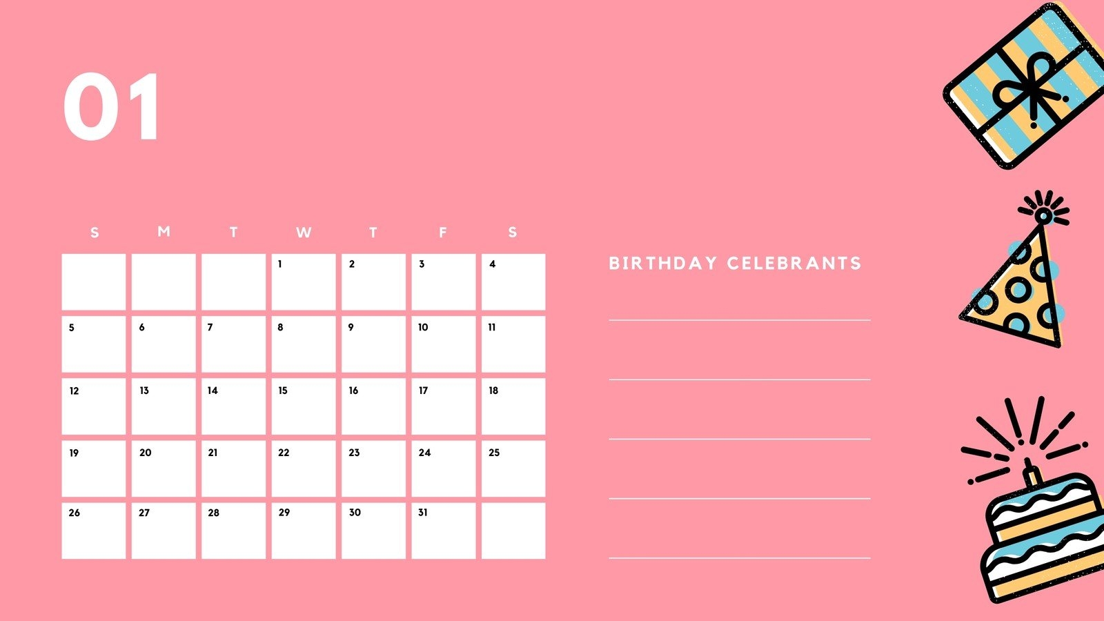 Birthday Reminder Chart Printable