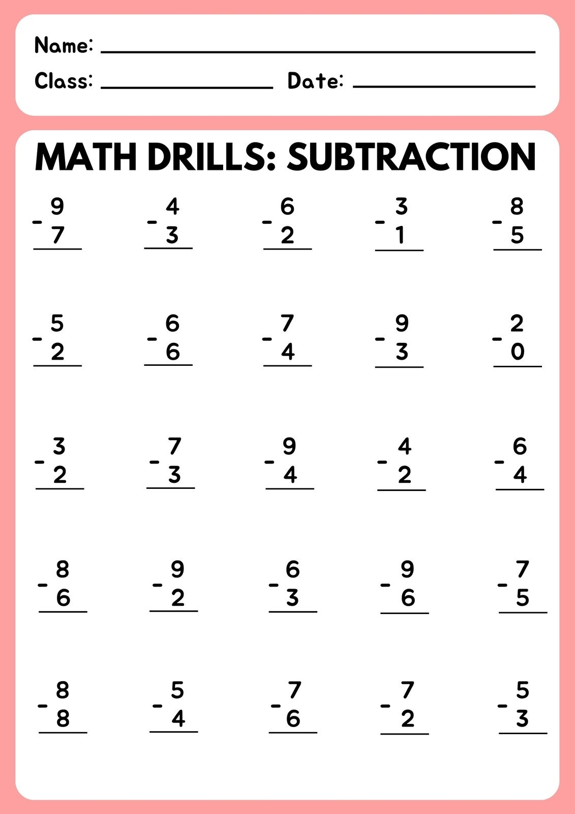 Free Printable Mathematics Worksheets
