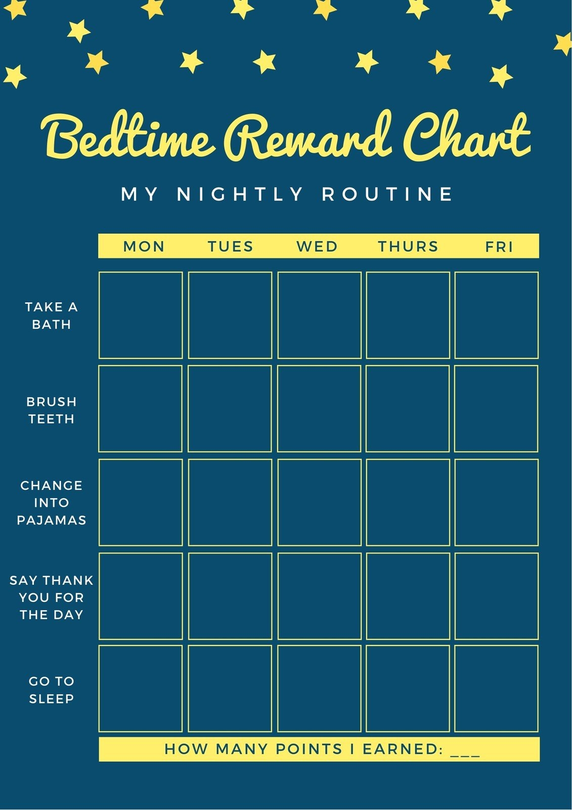 Printable Reward Chart For Adults
