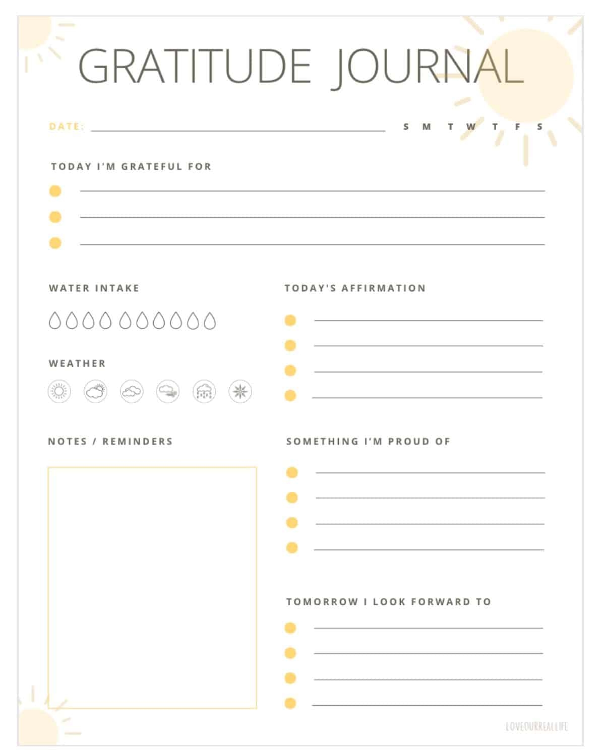 FREE Printable Daily Gratitude Journal Template With Prompts Love Our Real Life FREE Printable Daily Gratitude Journal Template With Prompts Love Our Real Life