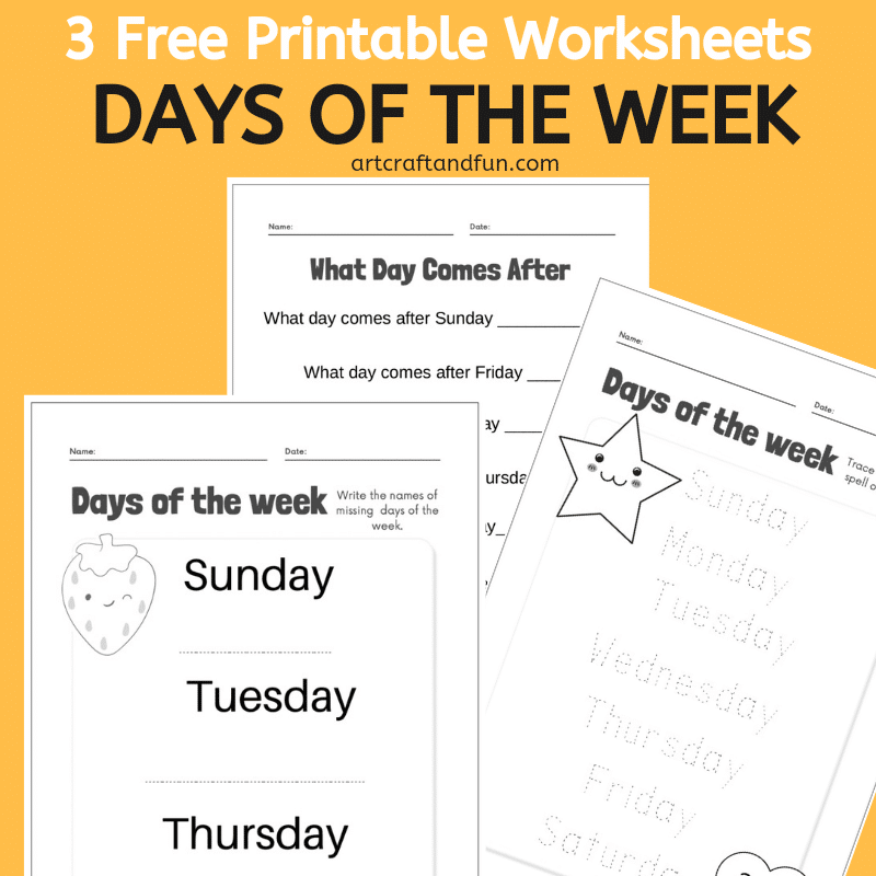 Free Printable Days Of The Week Worksheets Free Printable Days Of The Week Worksheets