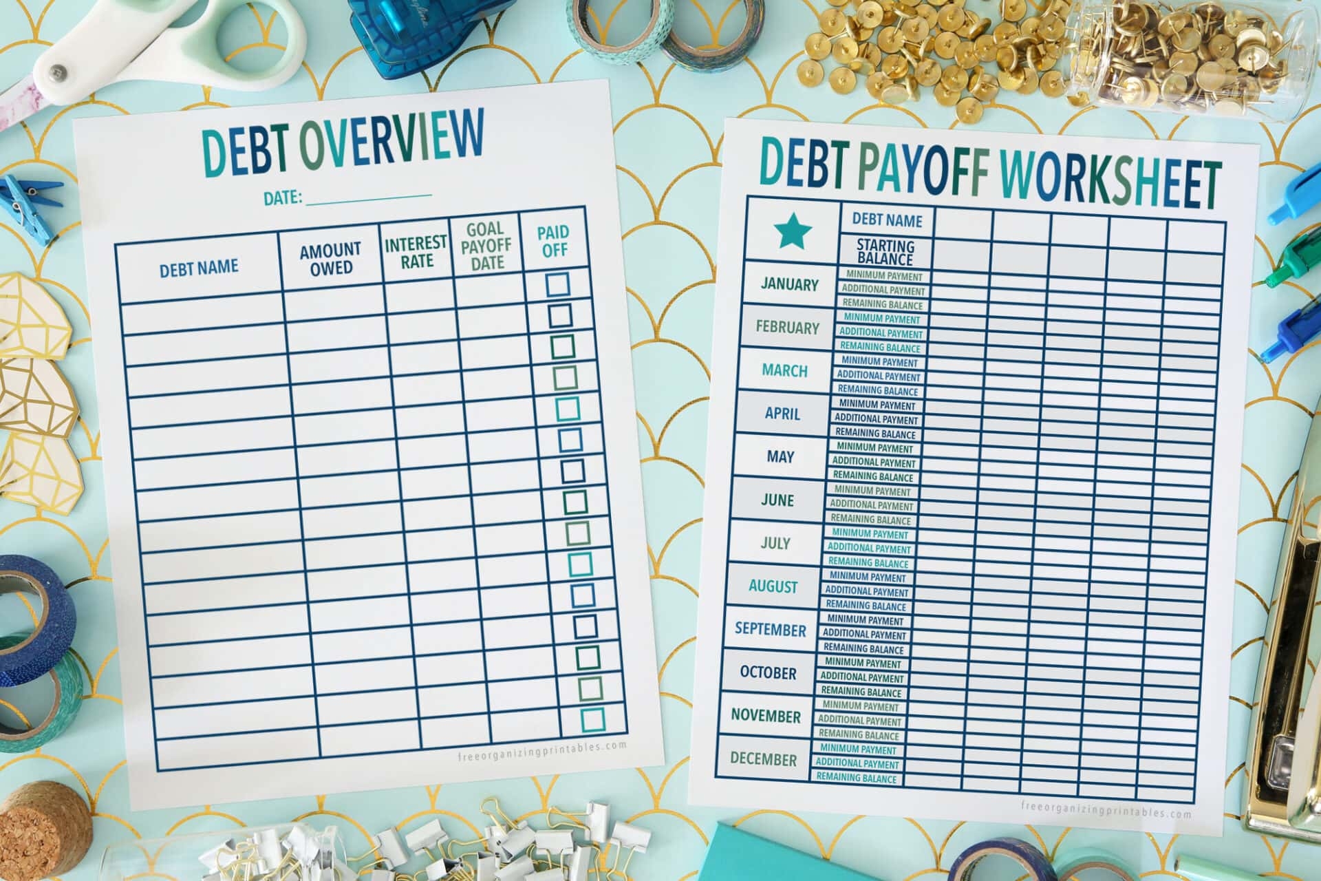 Debt Payoff Printable Worksheet