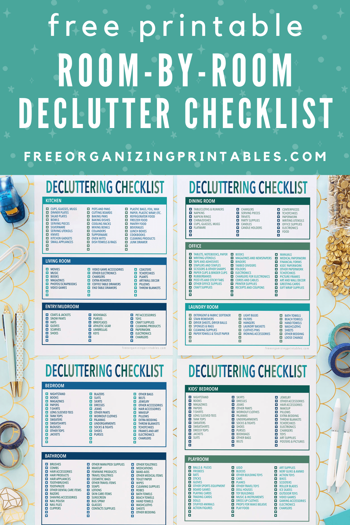 Free Printable Declutter Checklist Free Organizing Printables