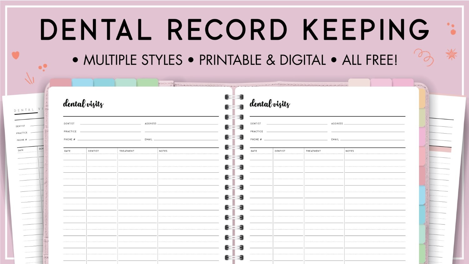 Free Printable Dental Record Keeping Template World Of Printables
