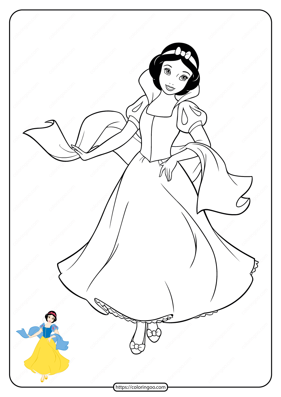 Free Printable Disney Princess Coloring Pages 01