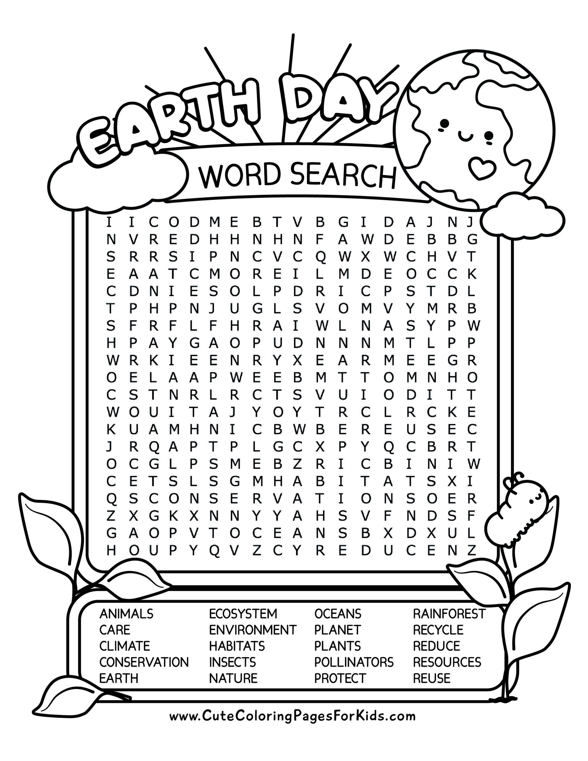Printable Earth Day Worksheets Pdf