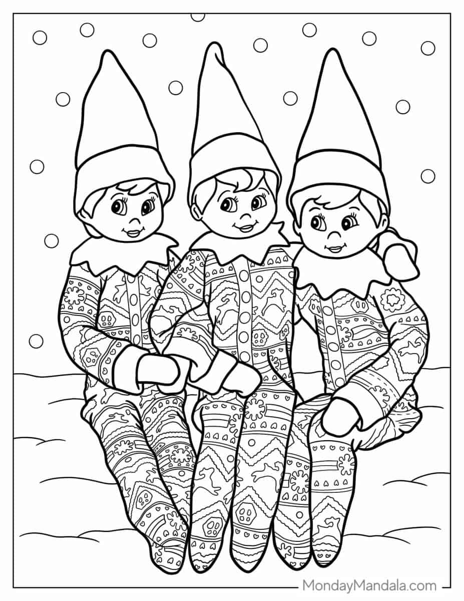Free Printable Elf On The Shelf Coloring Pages Fun For All Ages Free Printable Elf On The Shelf Coloring Pages Fun For All Ages