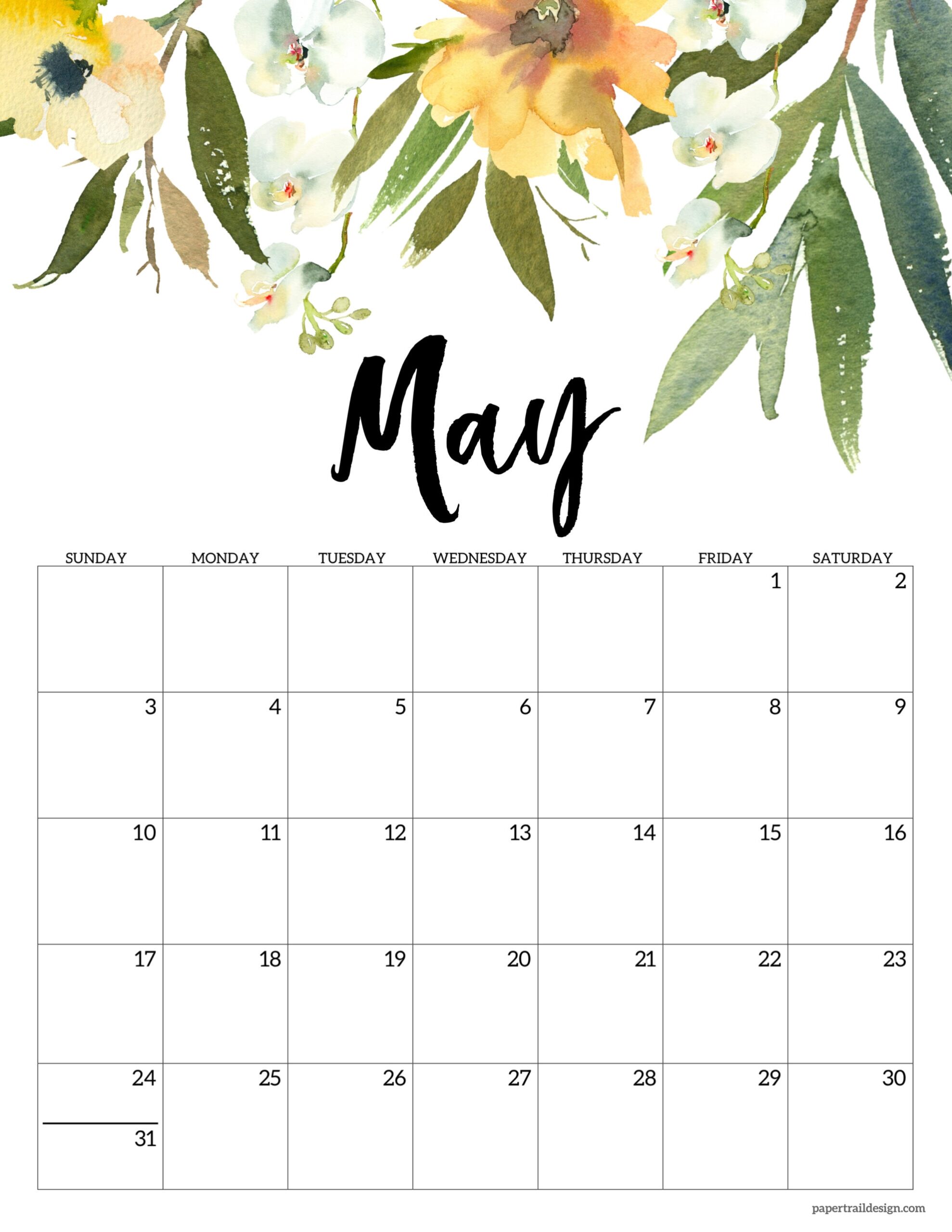 Printable May 2026 Calendar Free