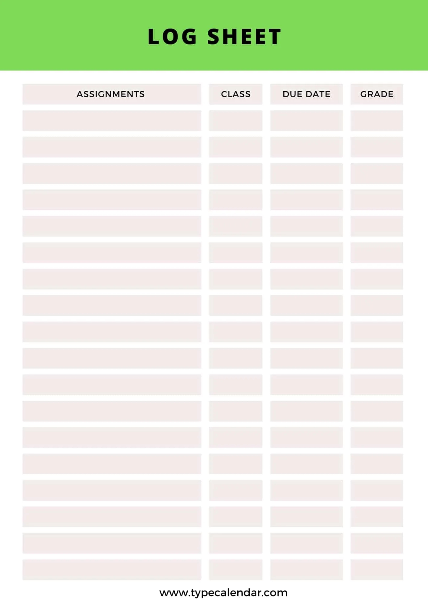 Free Printable Log Sheet Templates Excel Word Drivers Film