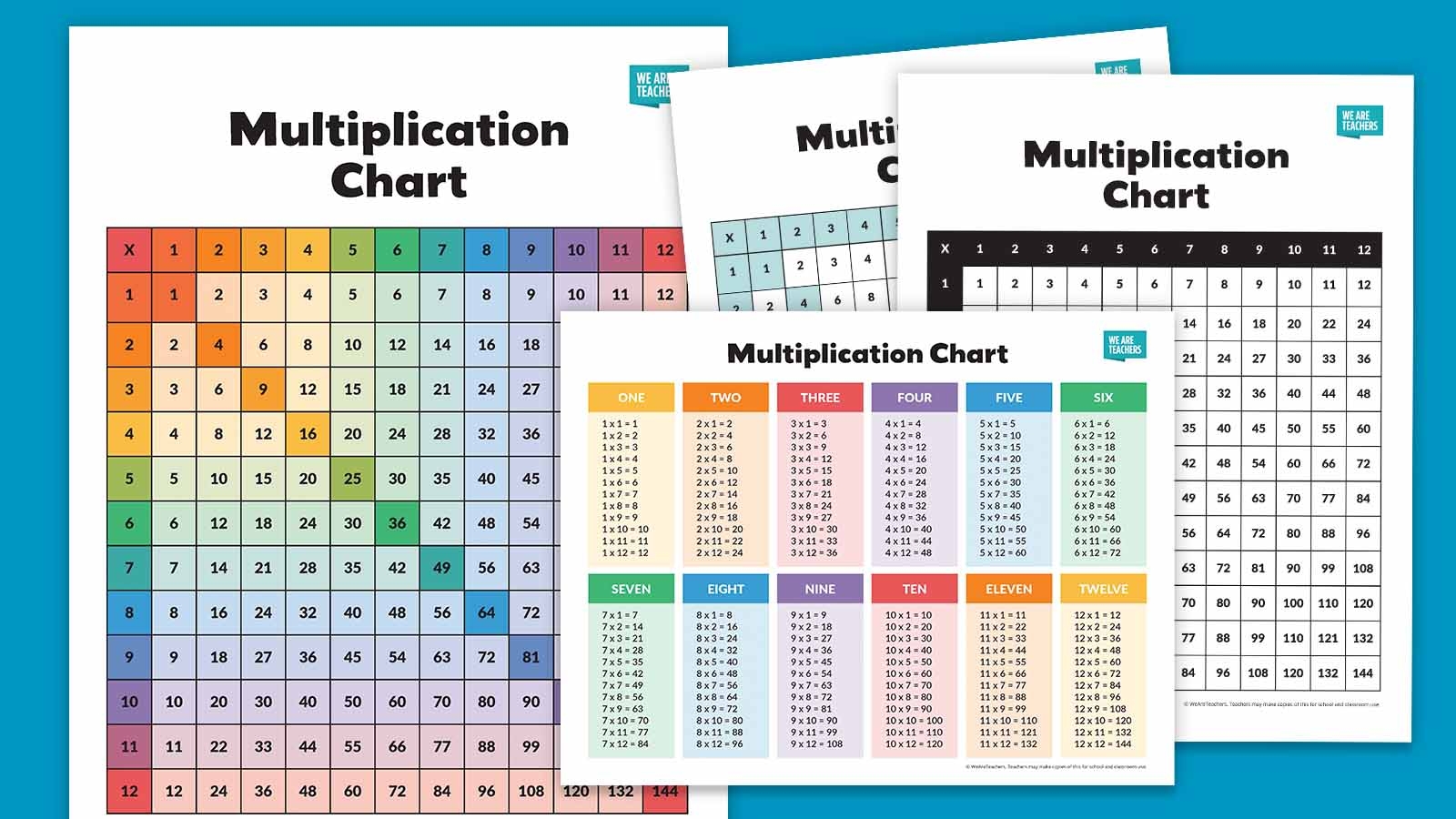 Free Printable Large Multiplication Chart