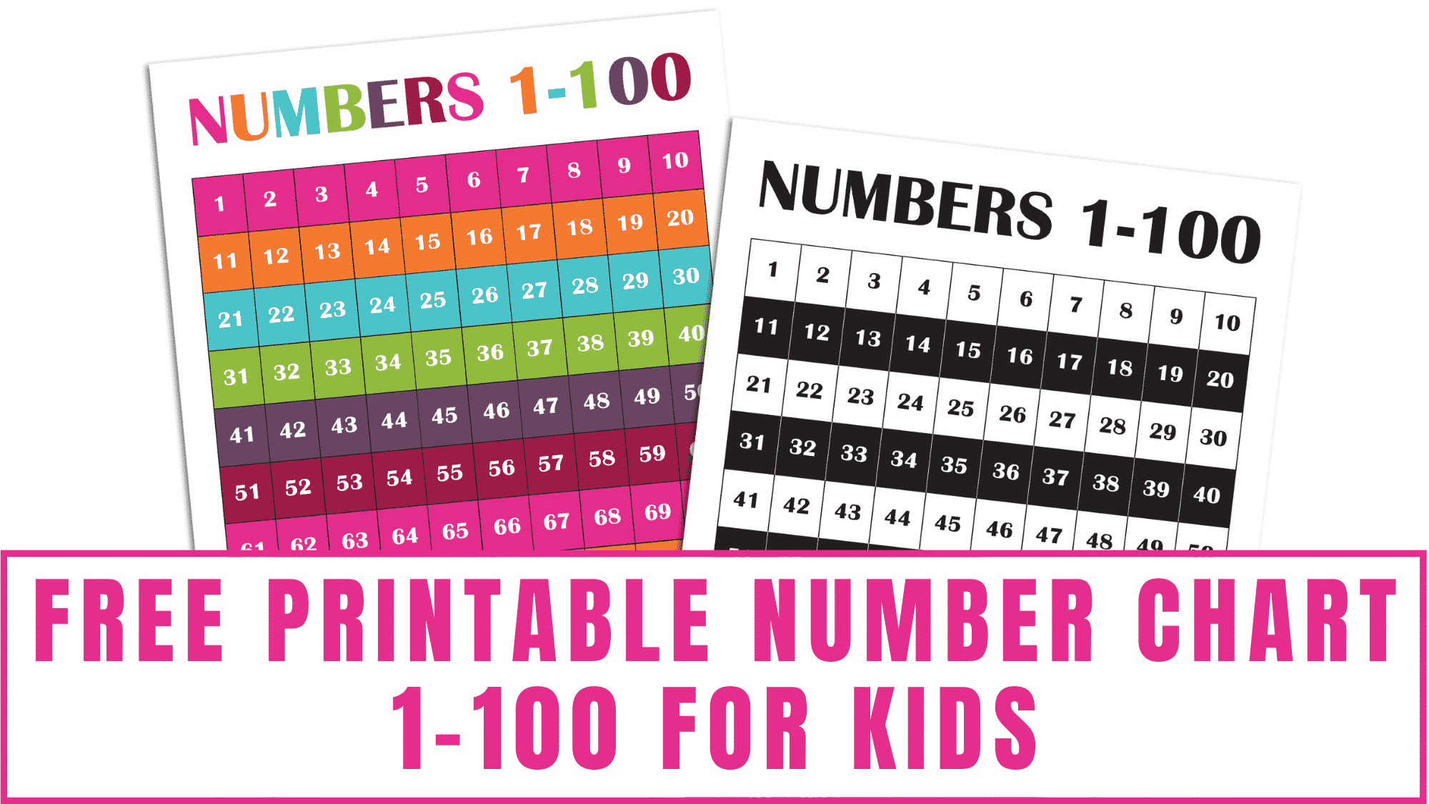 Free Printable Number Chart 1 100 For Kids