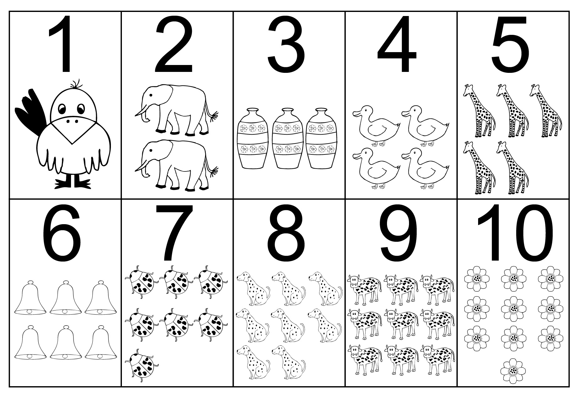 Number Color Sheets Free Printables