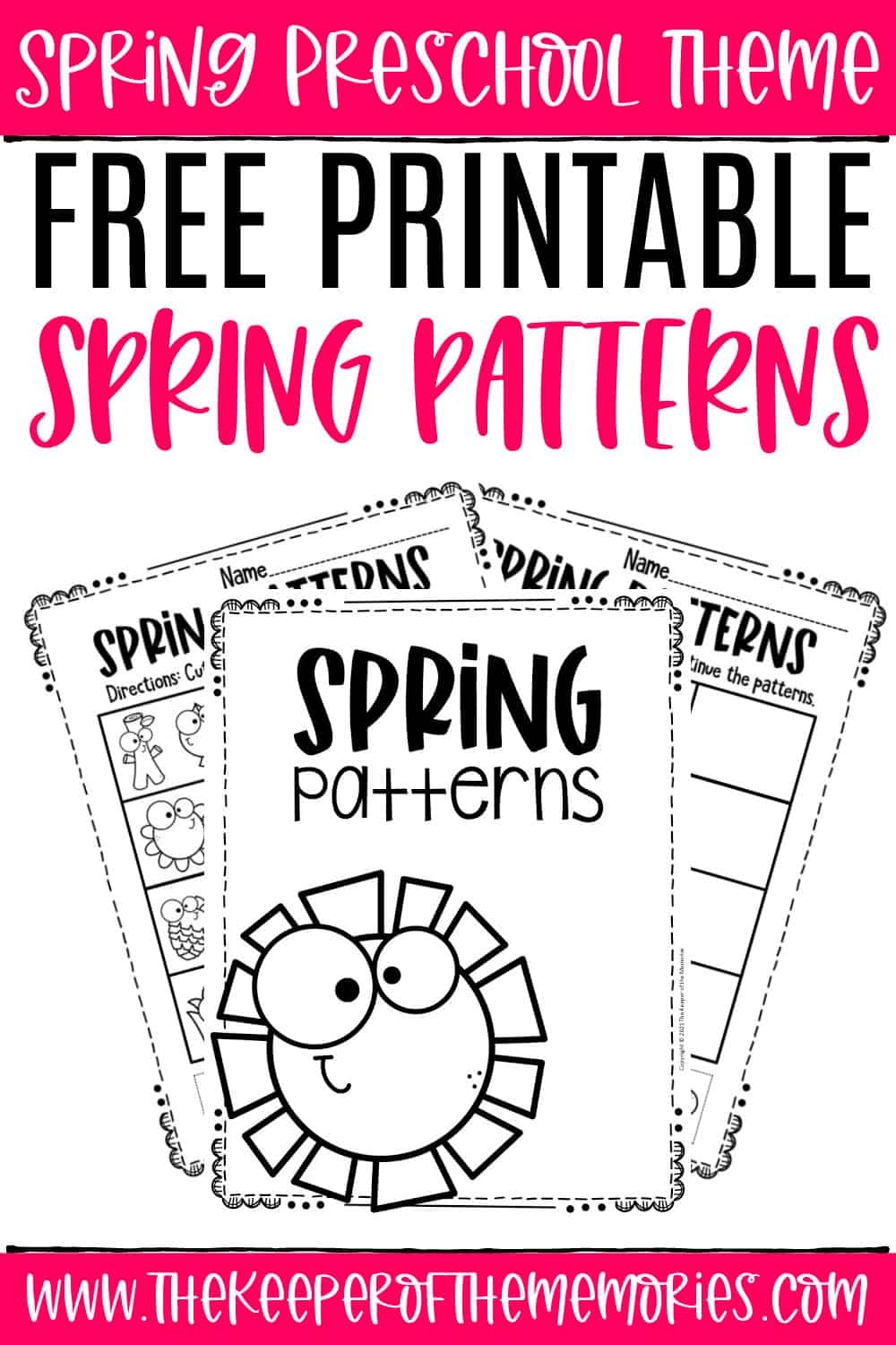 Free Printable Patterns Spring Preschool Worksheets The Keeper Of The Memories