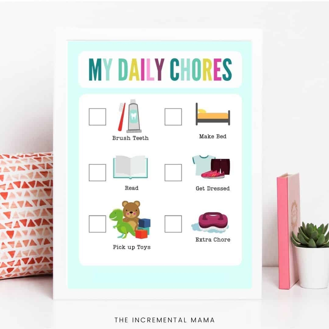 Printable Chore Charts For Preschoolers