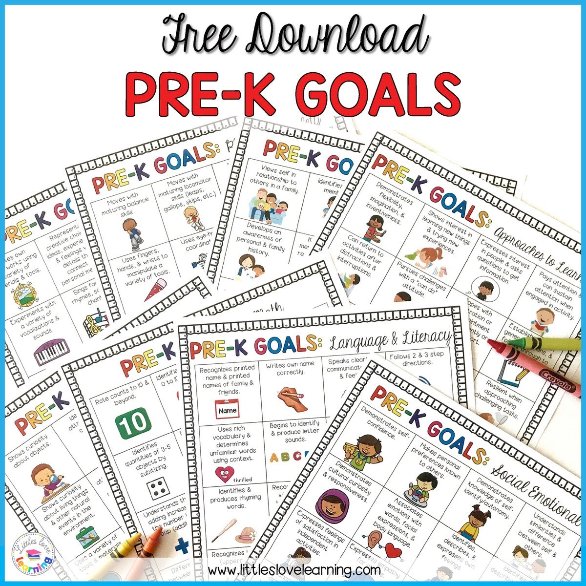 FREE Printable Pre K Goals For Preschool Parents U0026 Teachers