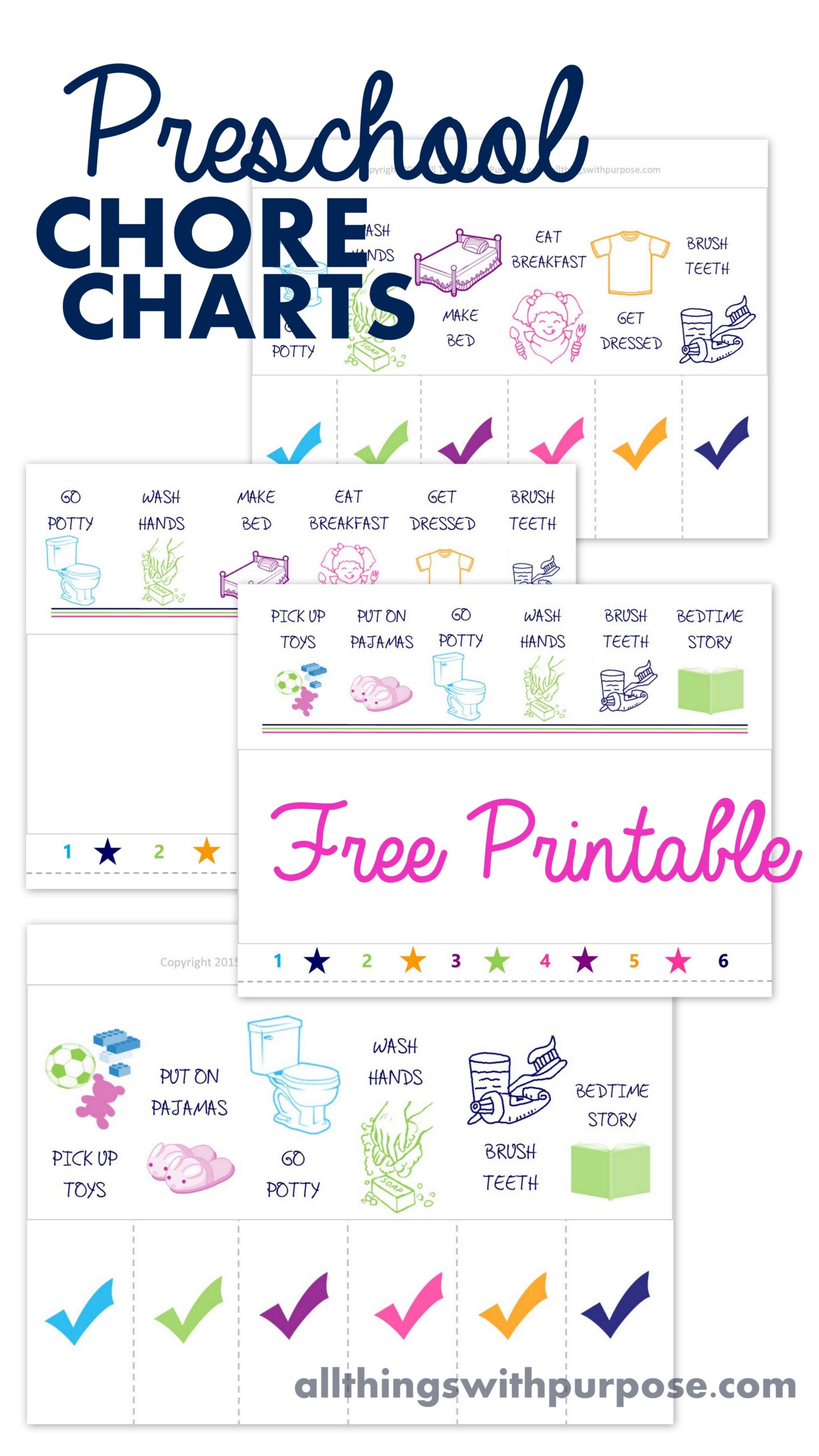 Free Printable Preschool Chore Charts Free Printable Preschool Chore Charts