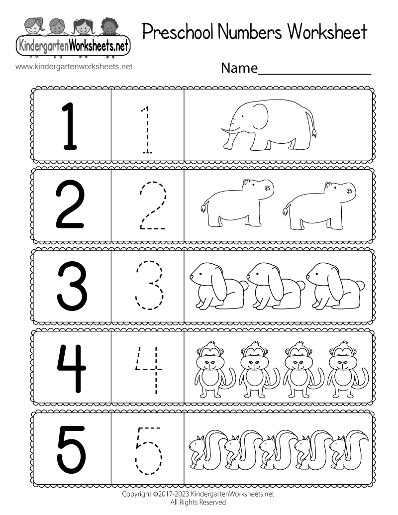 Number Worksheets Printable Free