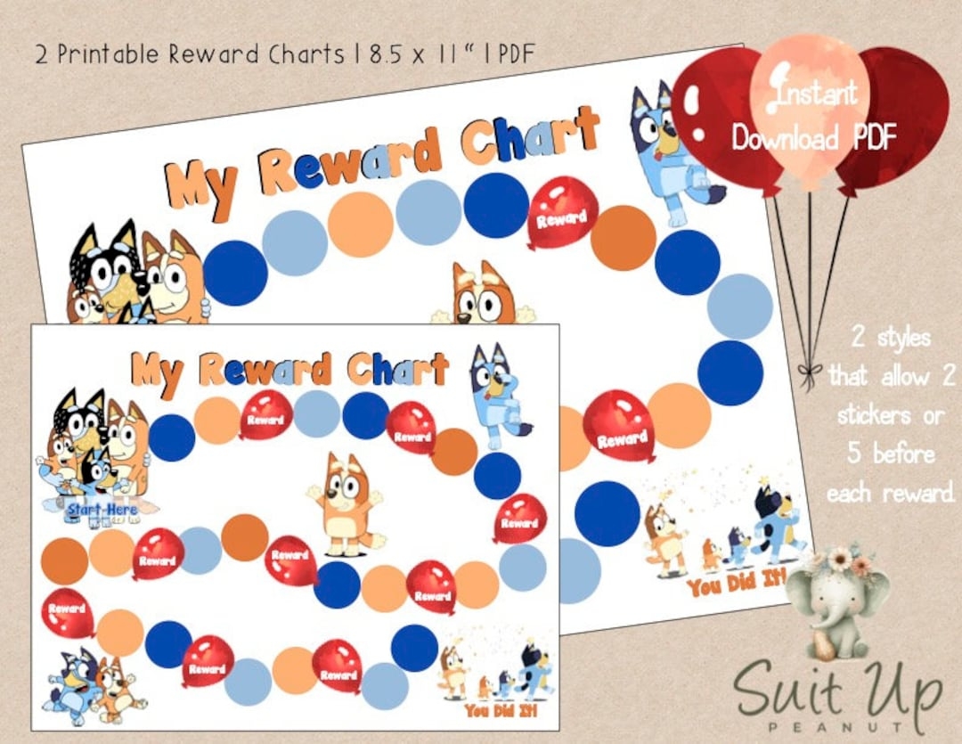 Bluey Reward Chart Printable Free Pdf