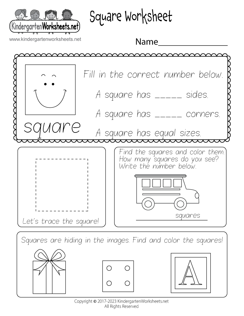 Free Printable Square Worksheet