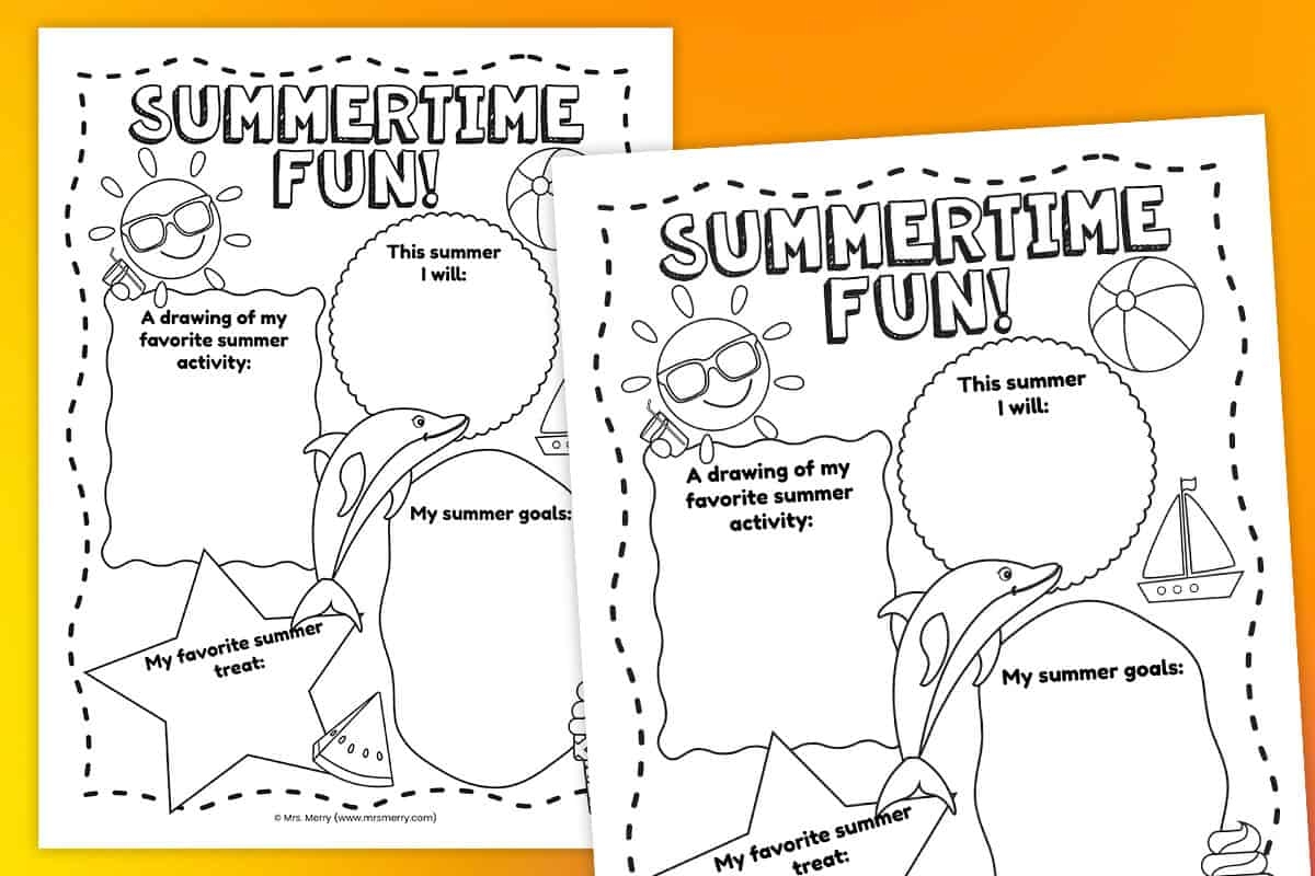 Printable My Summer Vacation Worksheet Printable My Summer Vacation Worksheet