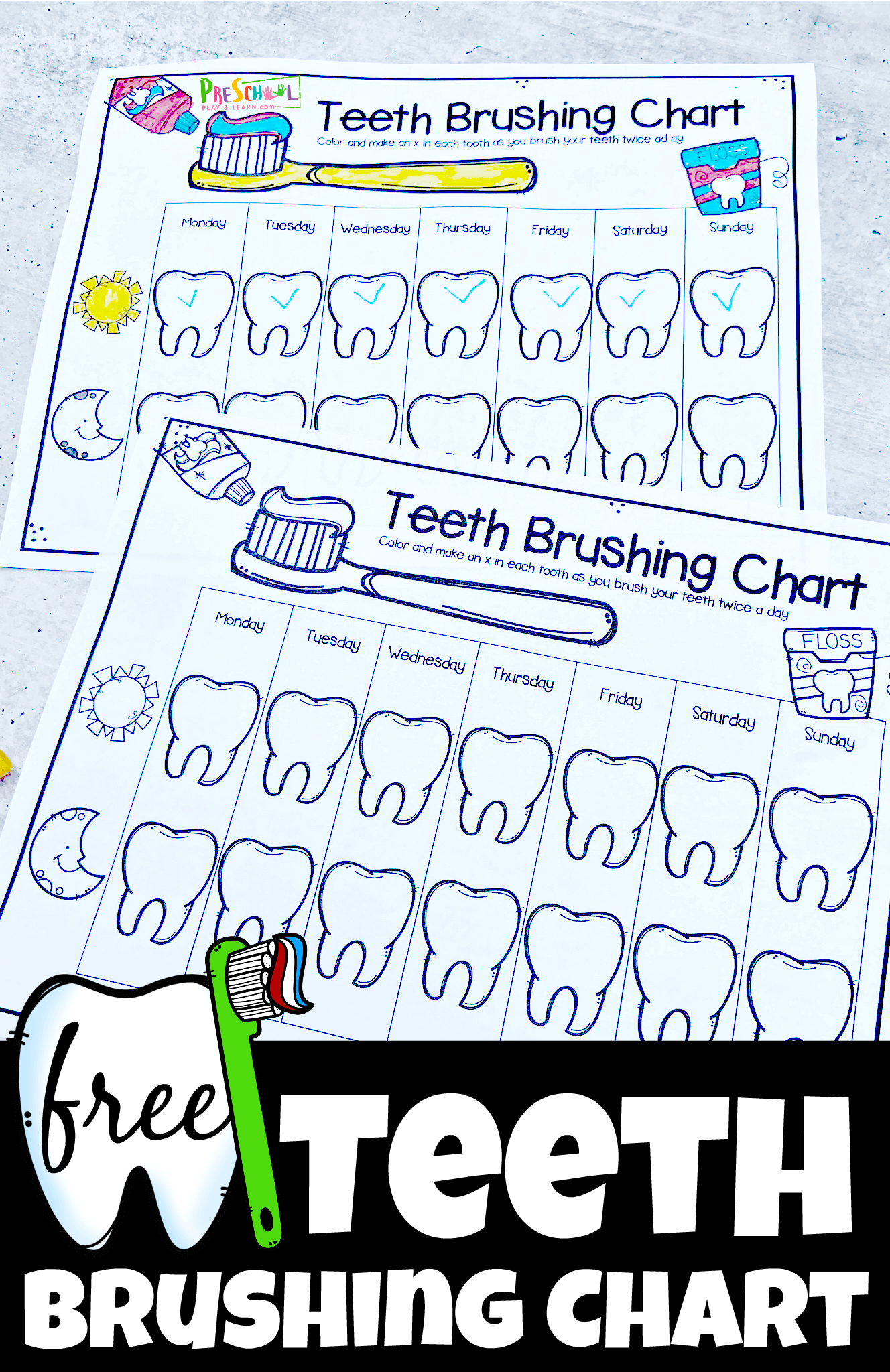 Printable Tooth Brushing Chart Printable