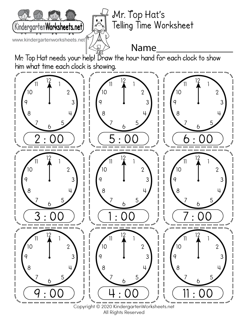 Free Printable Telling Time Worksheets