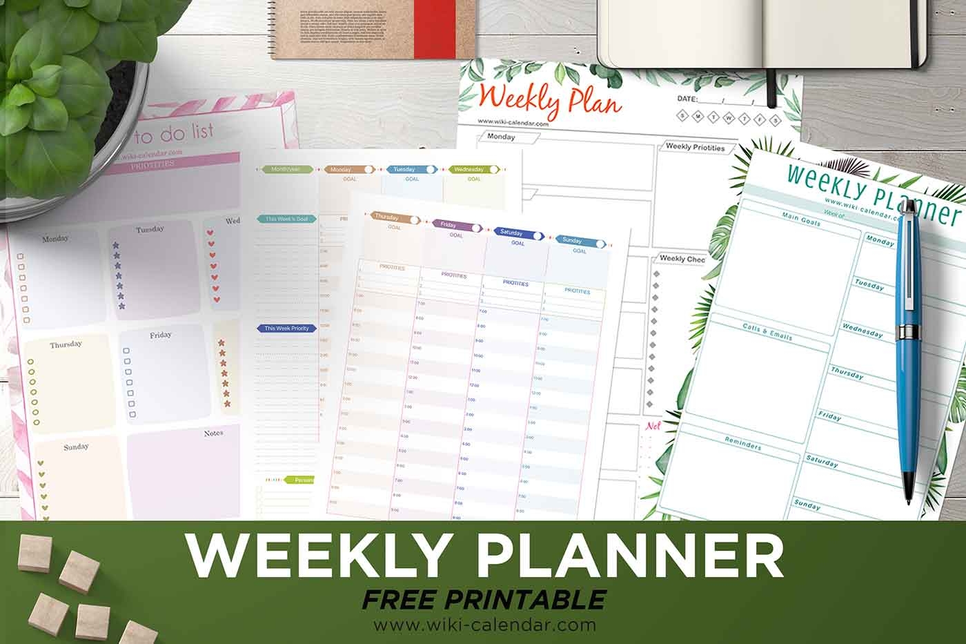 Free Weekly Calendar Printable