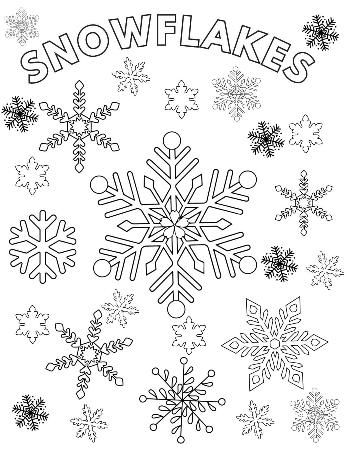 Free Printable Winter Color Sheets