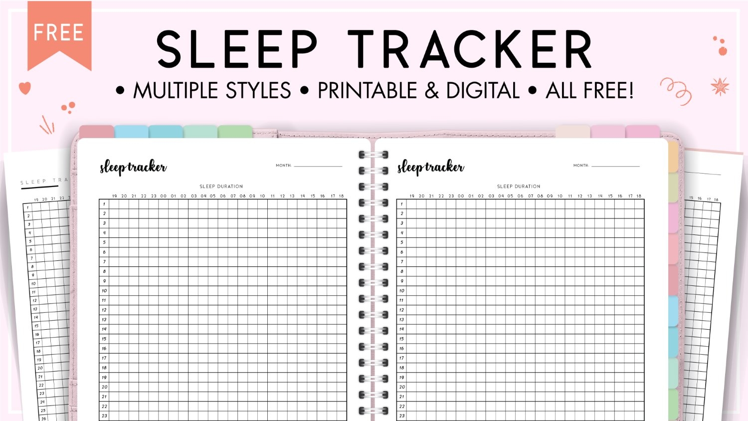 Printable Sleep Tracker Chart Printable Sleep Tracker Chart