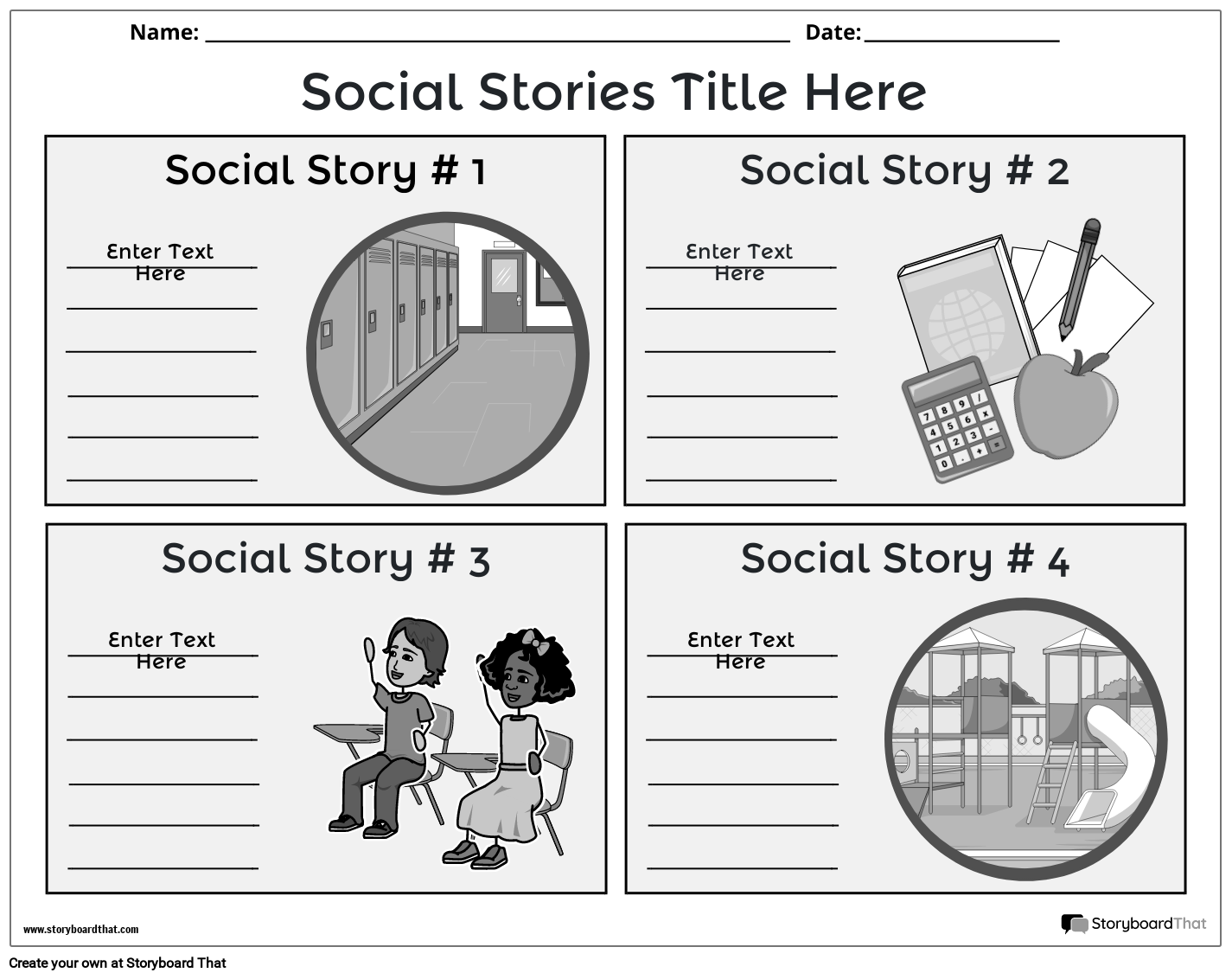 Free Social Story Templates Create Customize Easily