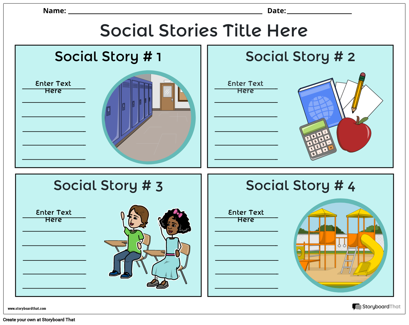Free Social Story Templates Create Customize Easily