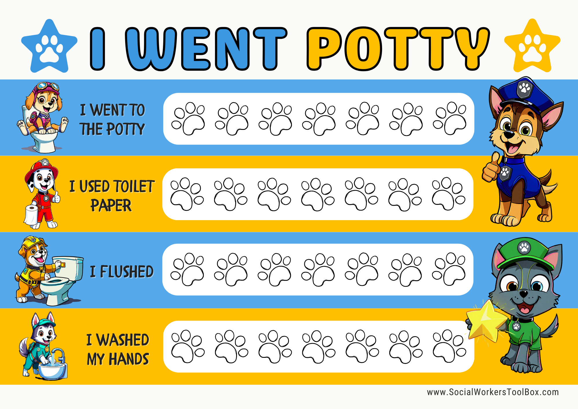 Paw Patrol Chart Printable
