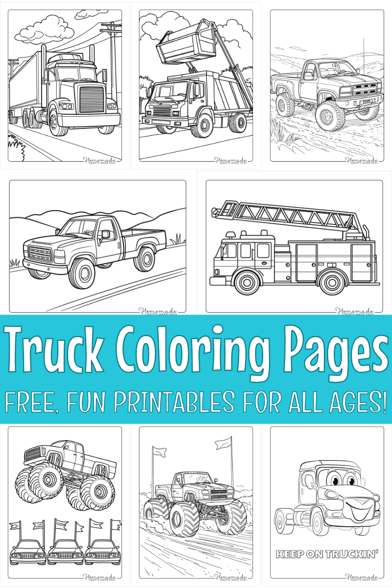 Free Truck Coloring Pages Printables