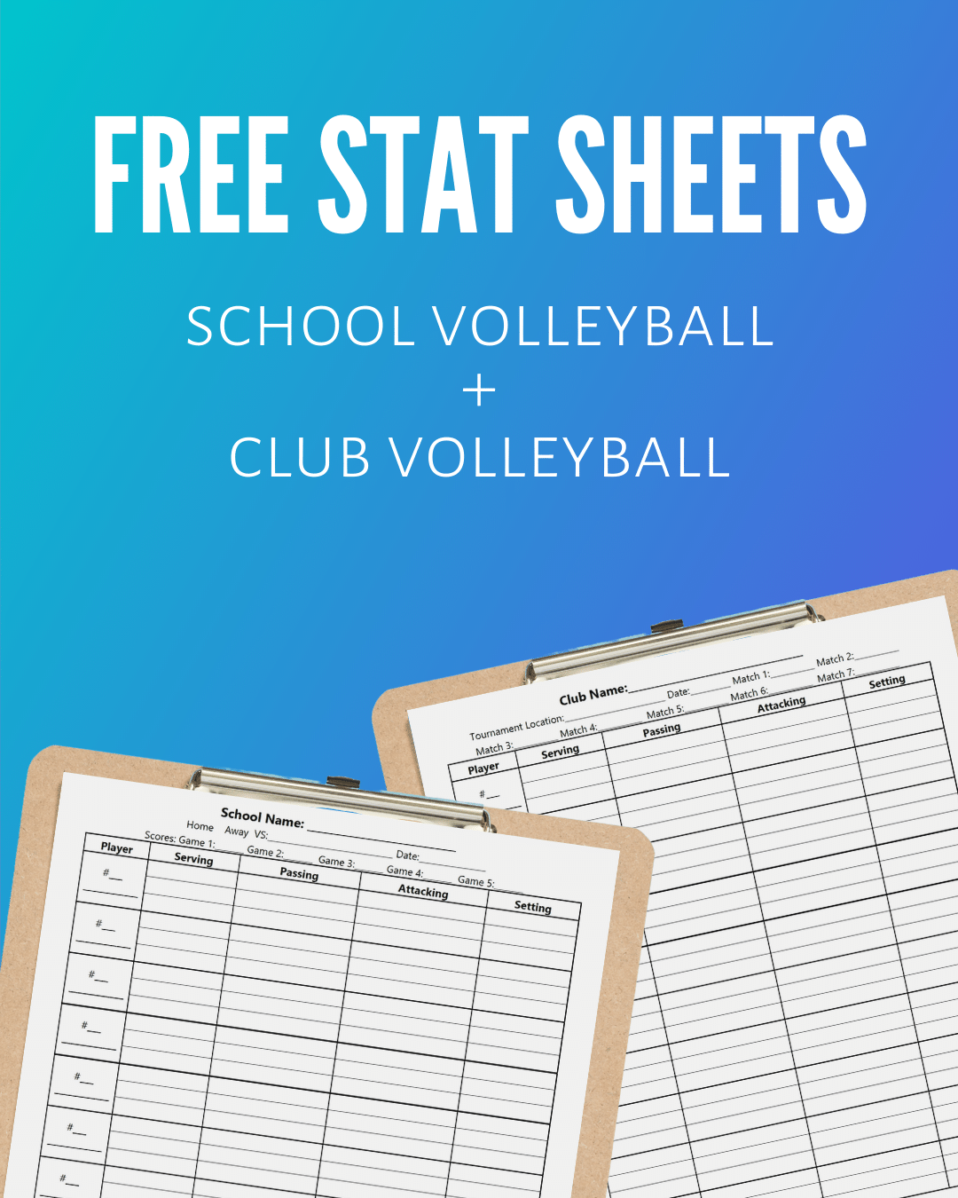 Free Volleyball Stat Sheets Printable