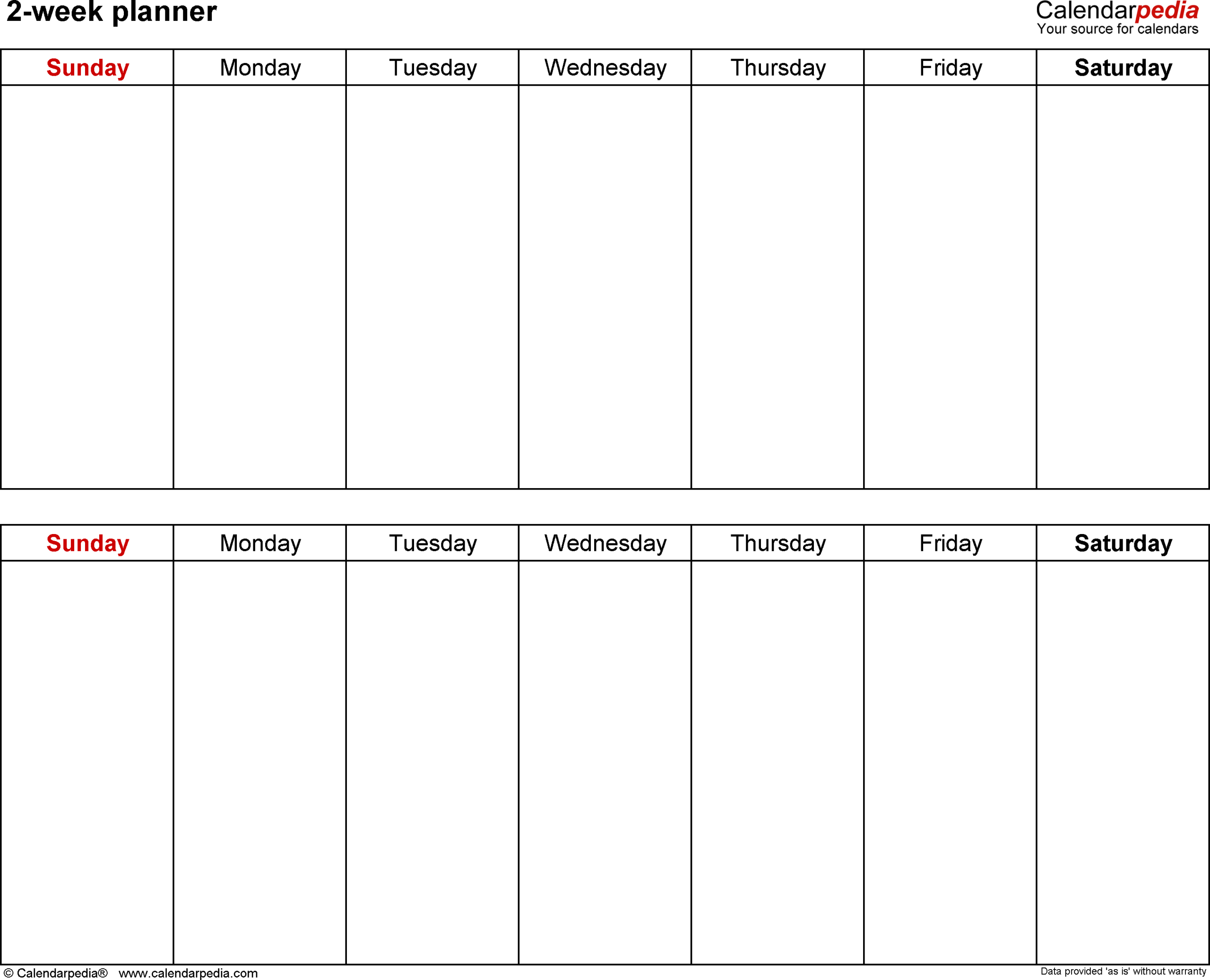 Free Weekly Planners In PDF Format 20 Templates