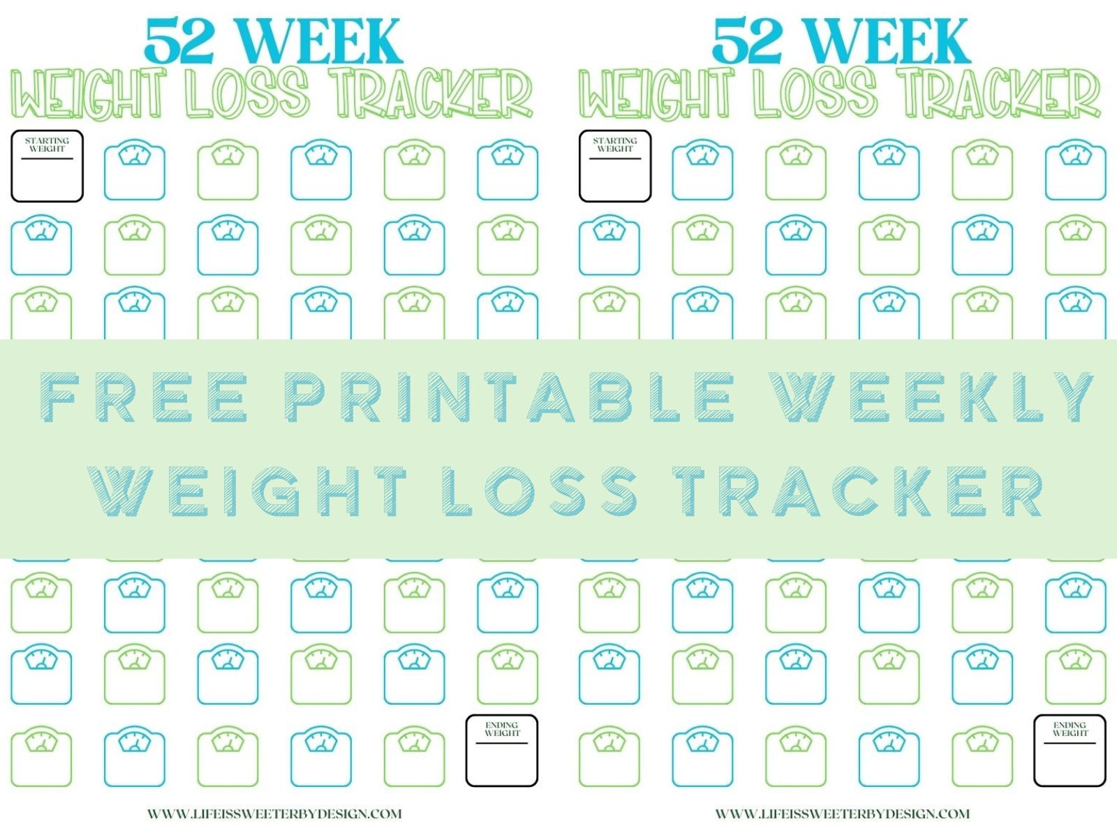Printable Weekly Weight Loss Chart Pdf