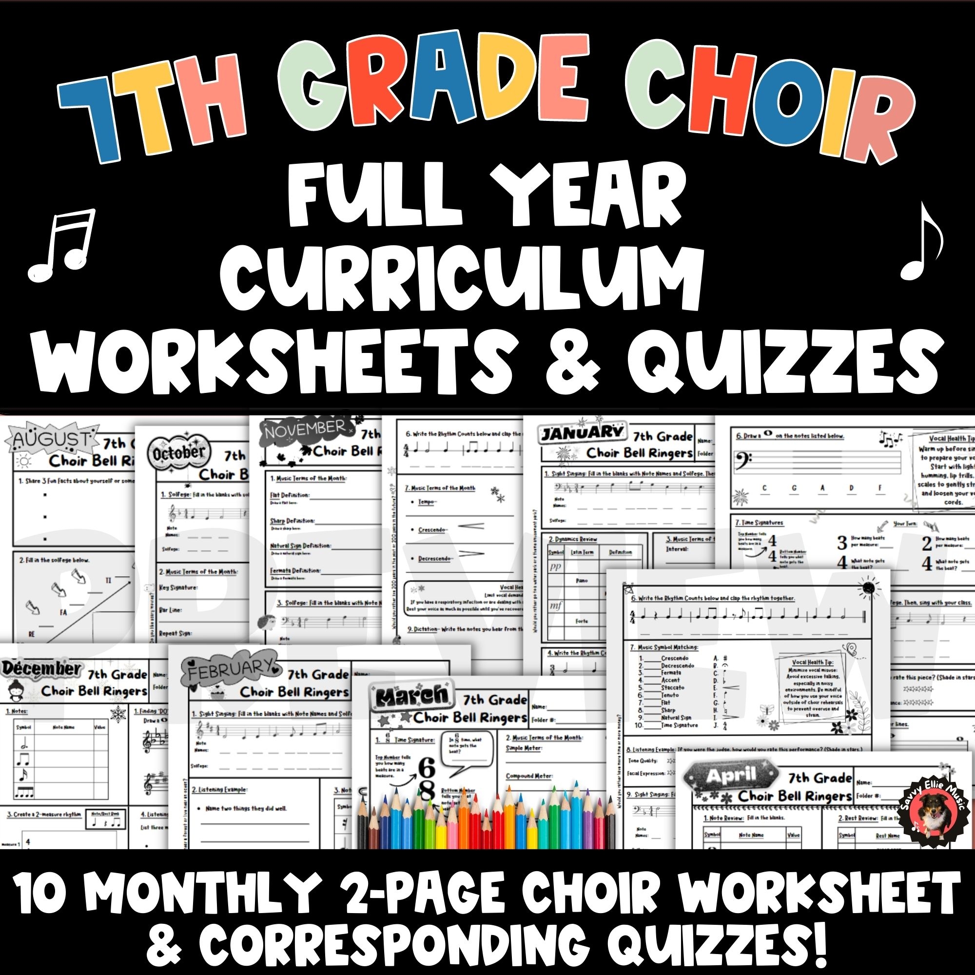 Free Printable Choir Worksheets