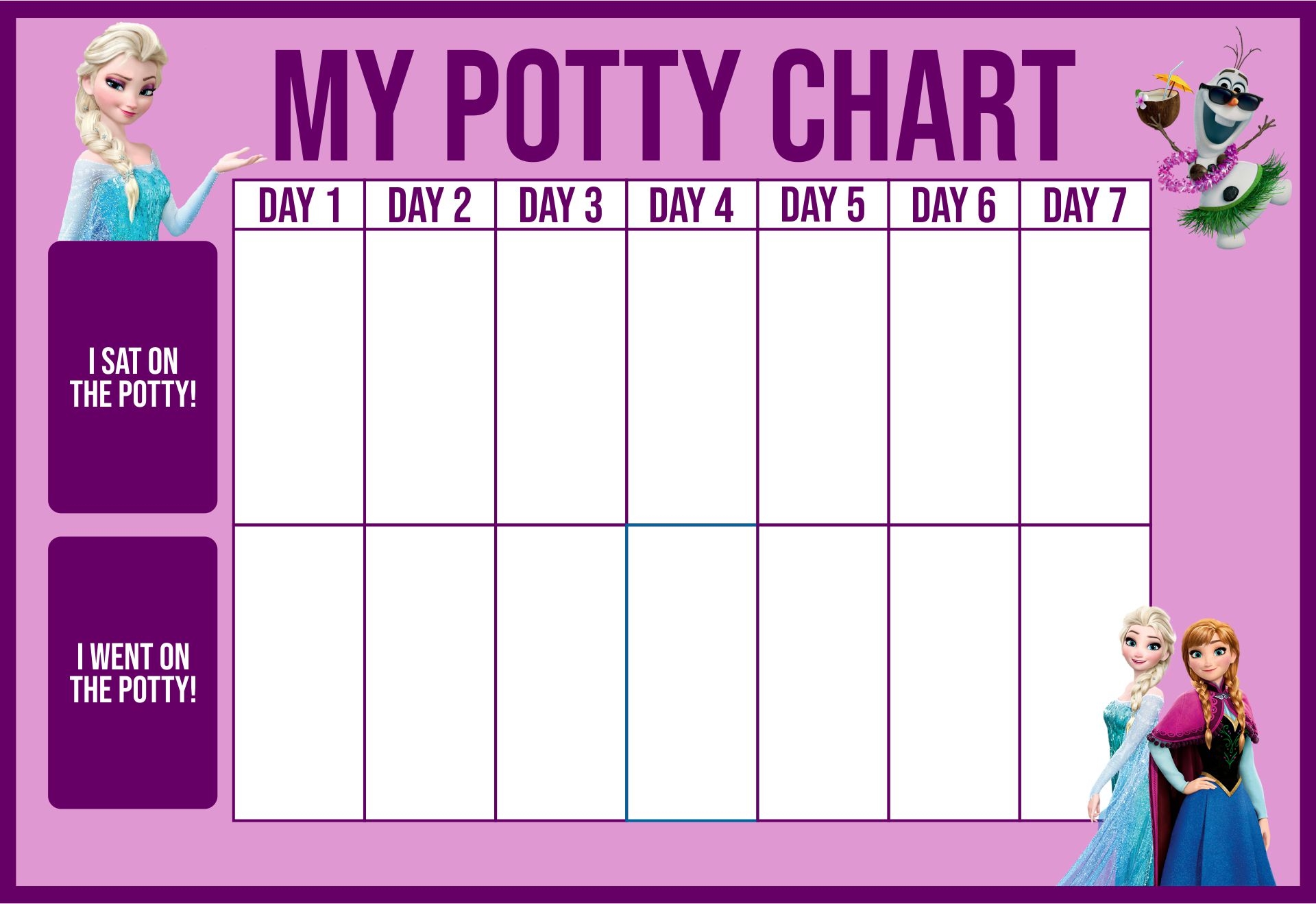Frozen Potty Charts 10 Free PDF Printables Printablee