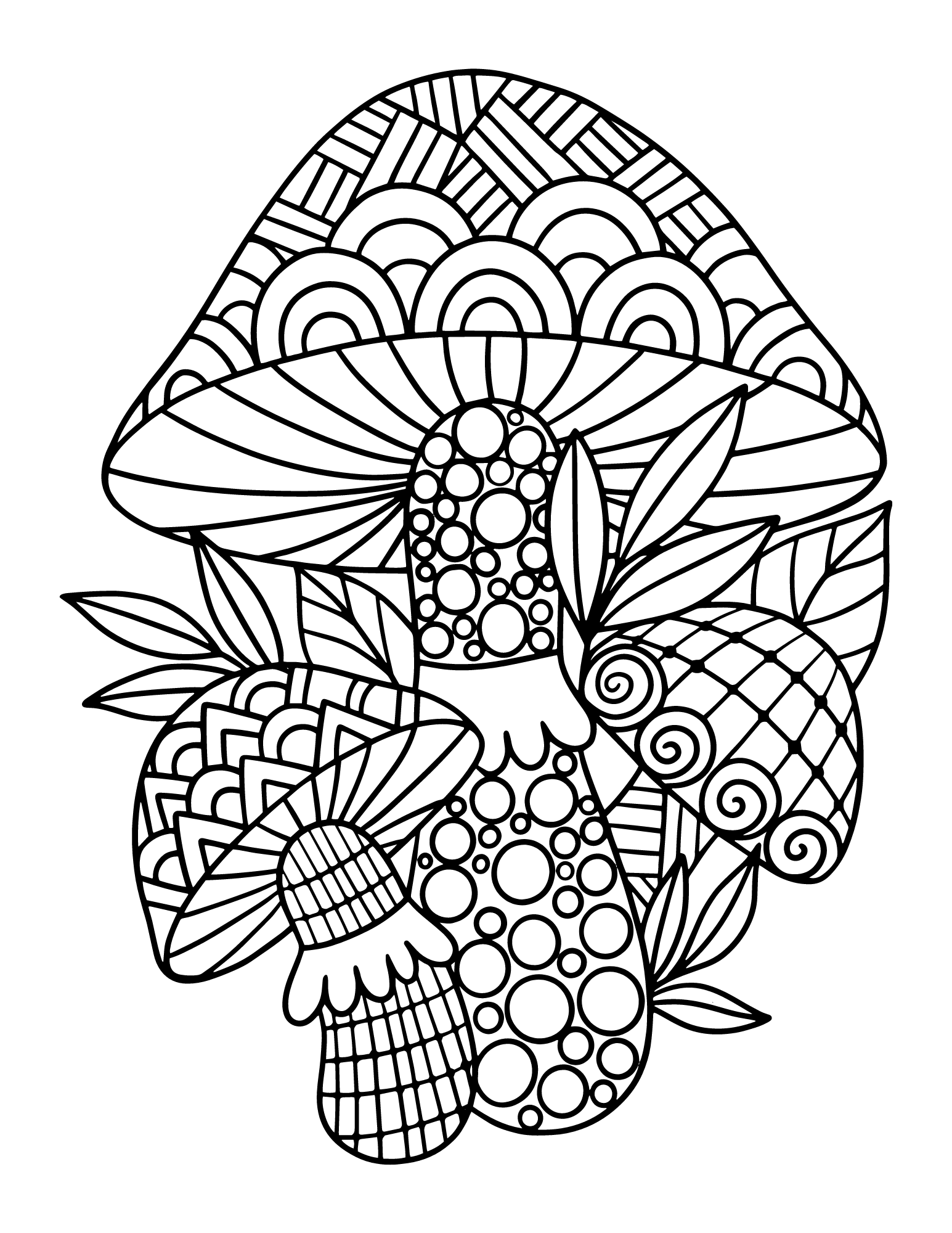 Mushroom Coloring Sheets Printable