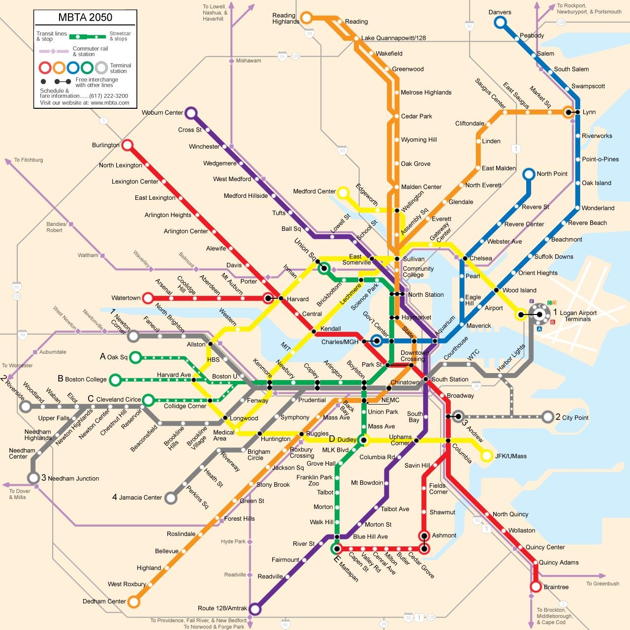 Printable Mbta Subway Map