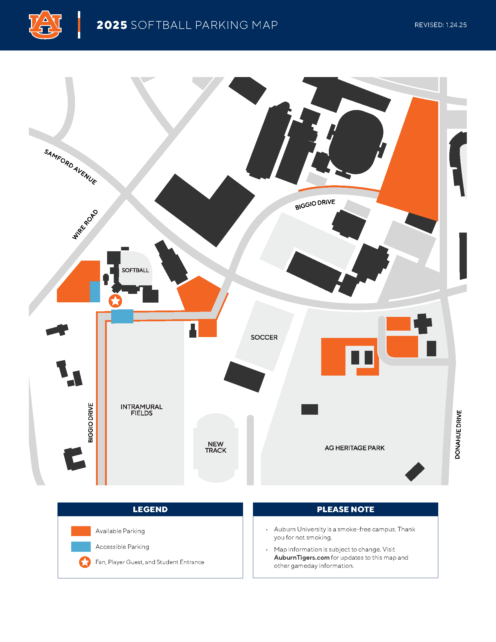 Auburn University Campus Map Printable
