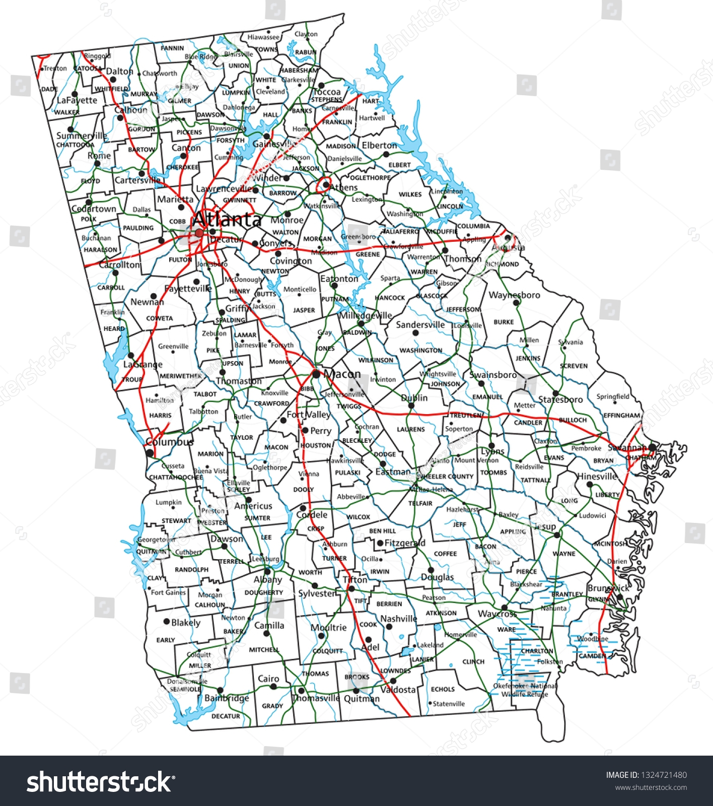 Georgia Road Highway Map Vector Illustration Stock Vector Royalty Free 1324721480 Shutterstock Georgia Road Highway Map Vector Illustration Stock Vector Royalty Free 1324721480 Shutterstock