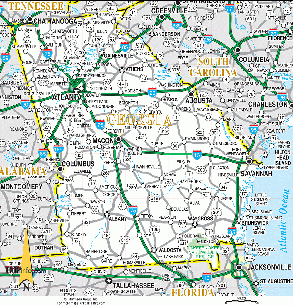 Georgia Road Map