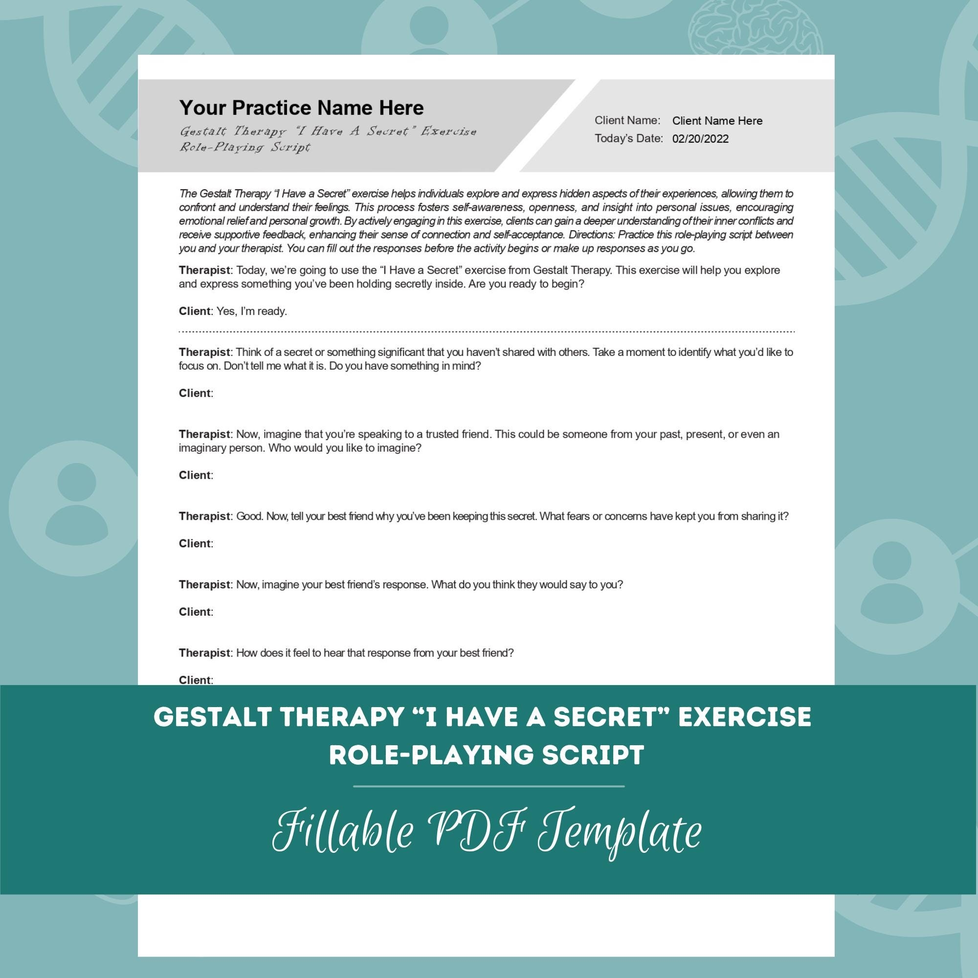 Printable Gestalt Therapy Worksheets