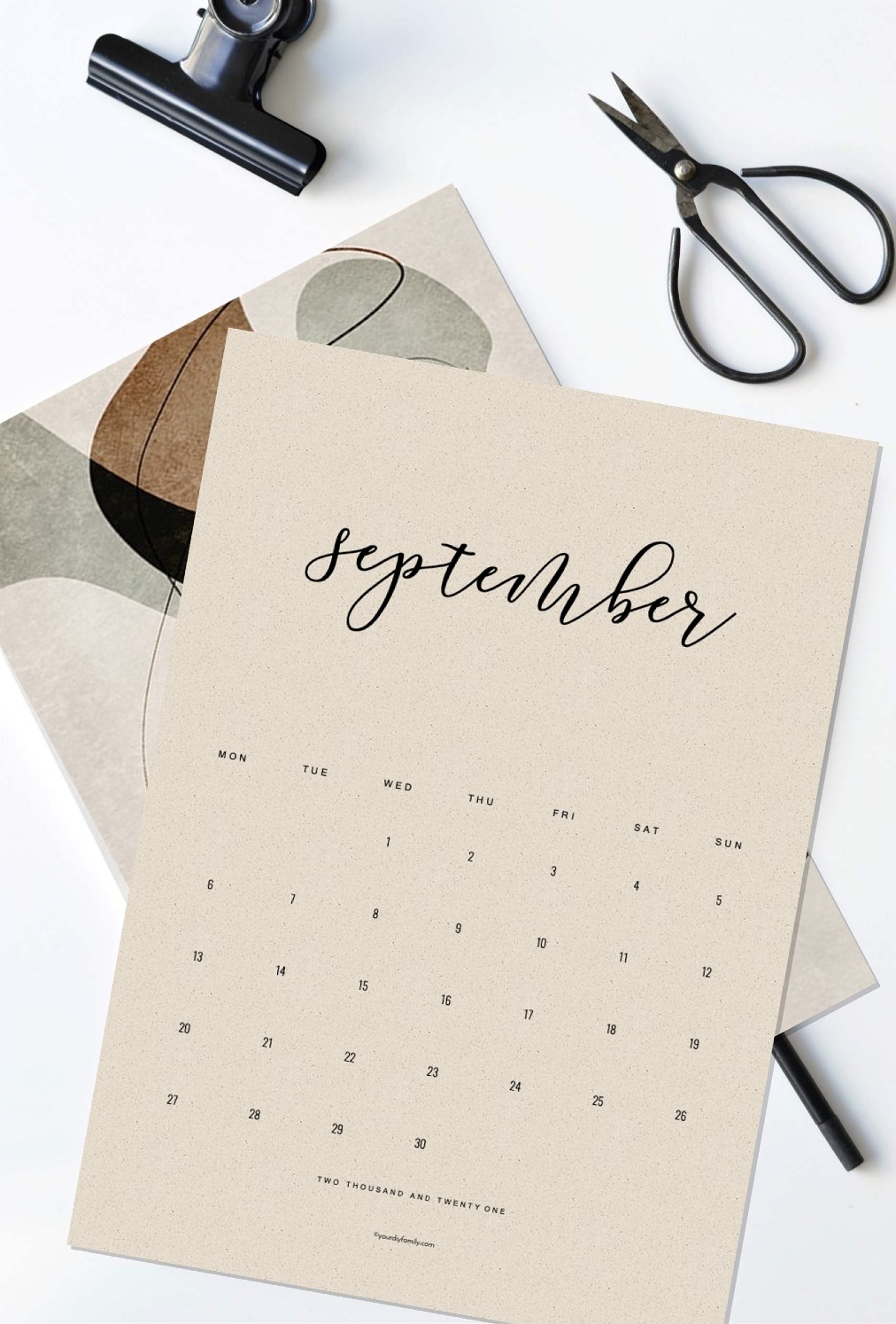 Minimalist Calendar Printable